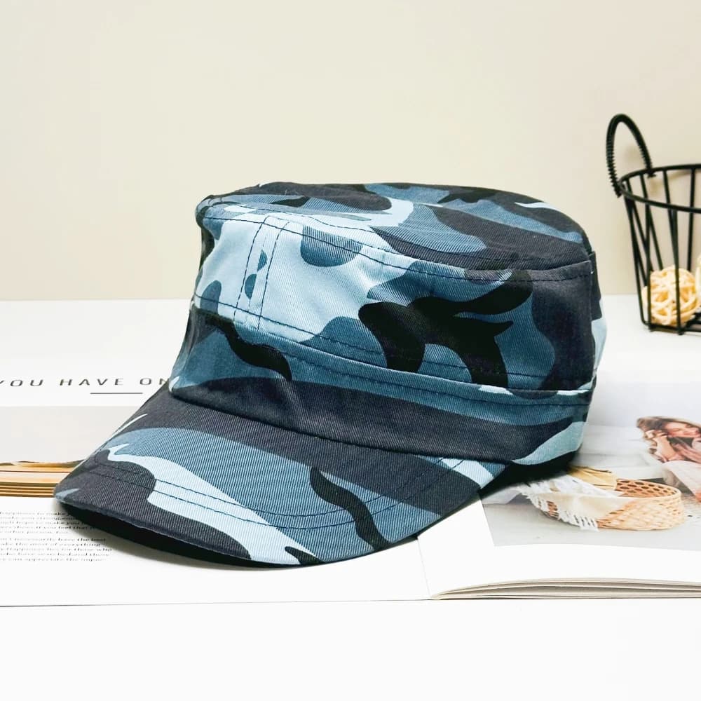 Casquettes camouflage printemps-été - Modèles plats unisexe pour pêche décontractée et camping
