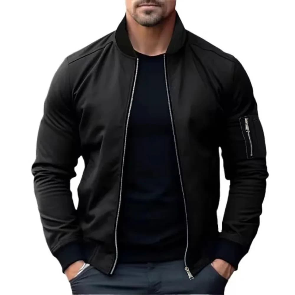 Nouvelle veste homme bomber unie costume d'affaires coupe-vent streetwear coréen haut pêche