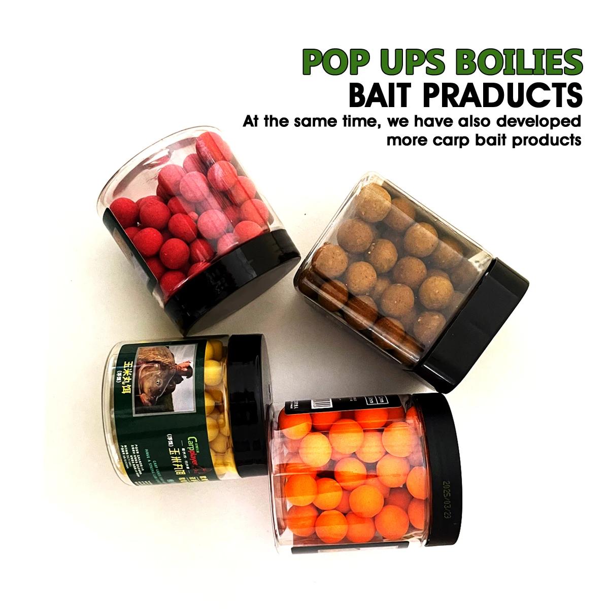 80 boules pop-up saveur poissonnée 12mm - appâts protéines végétales animales pour grosses carpes silures