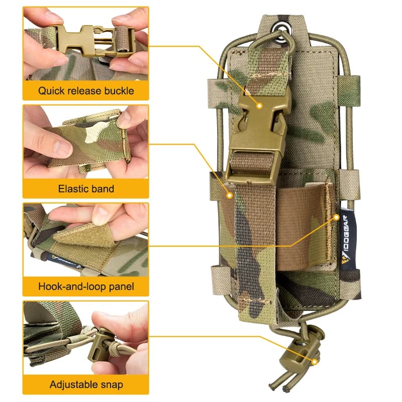 Pochette radio BAOFENG tactique pêche - Porte talkie-walkie MOLLE Gridlok IDOGEAR
