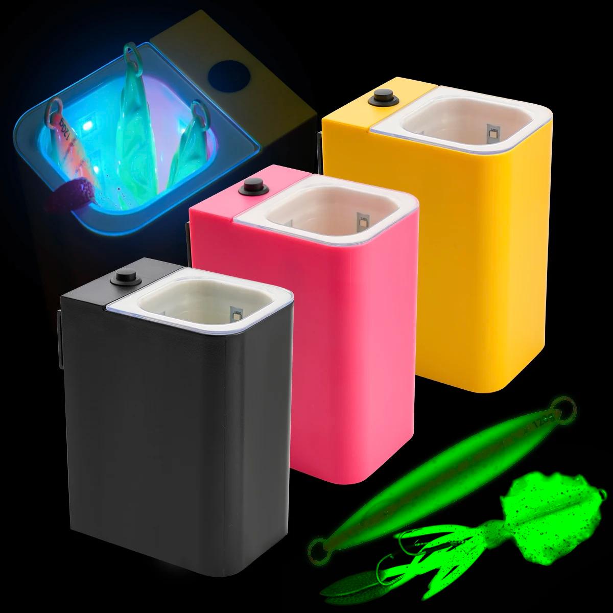 Leurres luminescents UV LED pêche mer - appâts souples lumineux rechargeables pour pêche au calmar nocturne