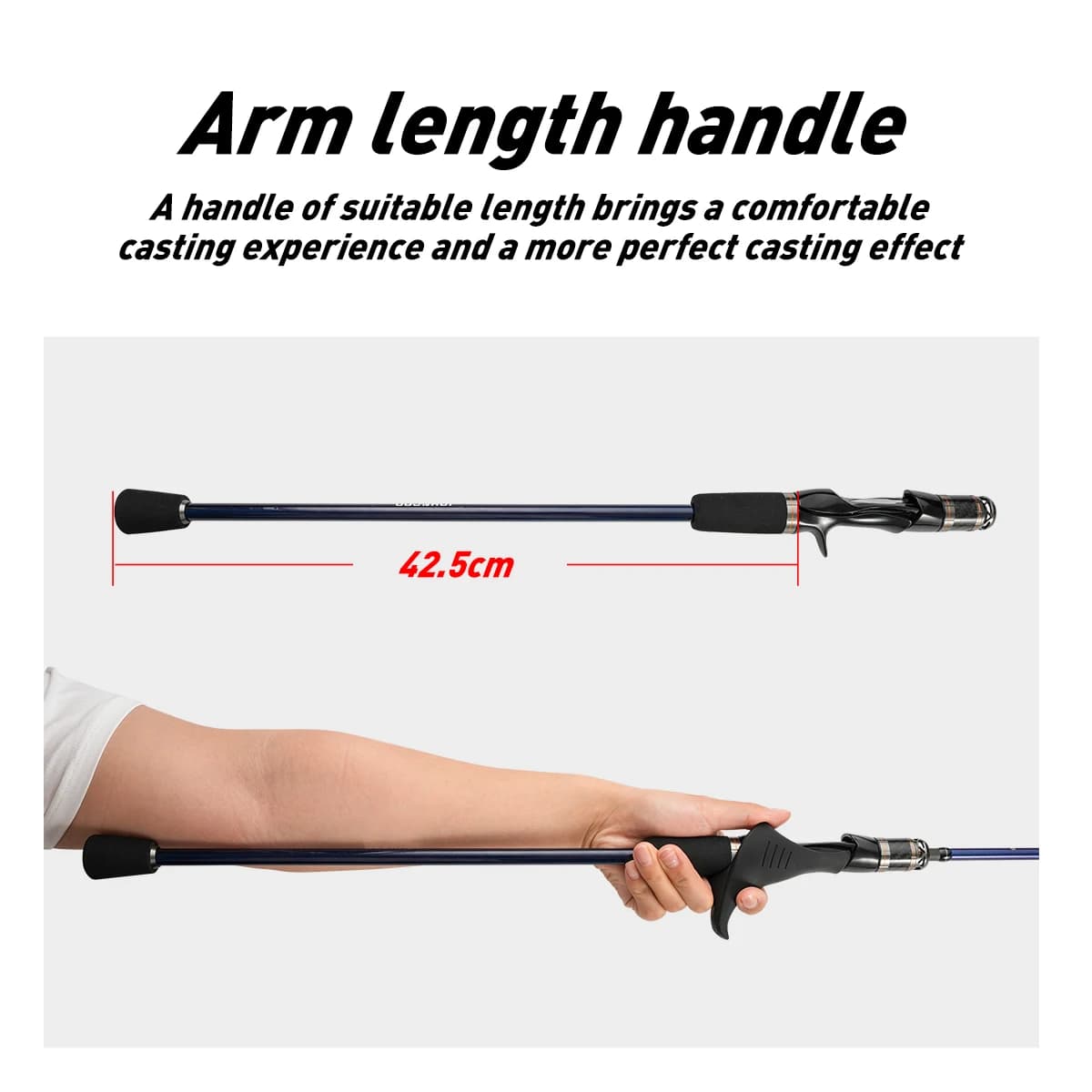 Canne poulpe Johncoo pointe titane 1.75m grip gun bateau pêche poulpe matériel spécifique mer