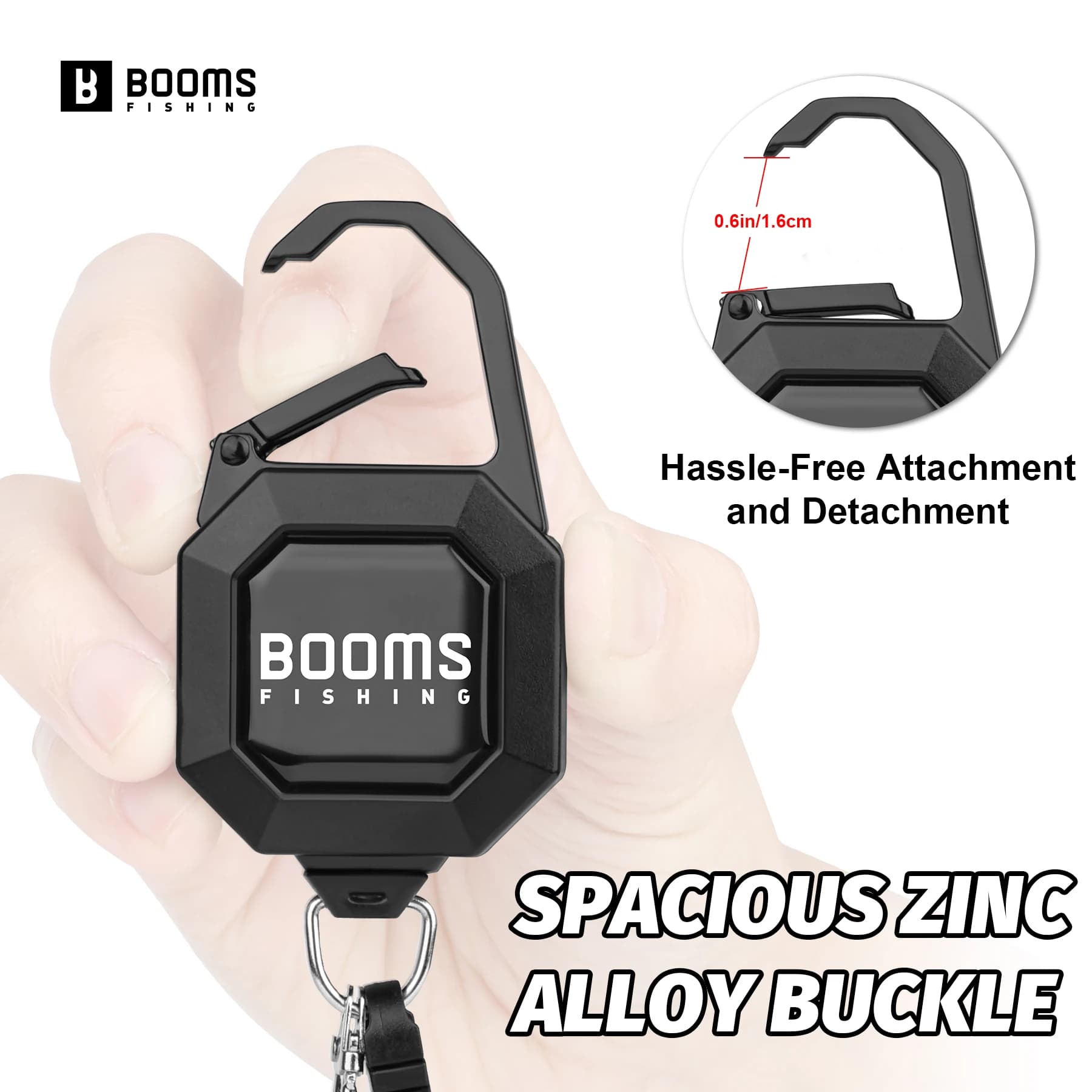Rétracteur Pêche 75cm Zinc Alloy - Clé Porte-clés Lourd - Cordon Rétractable - Outils Pêche Professionnels