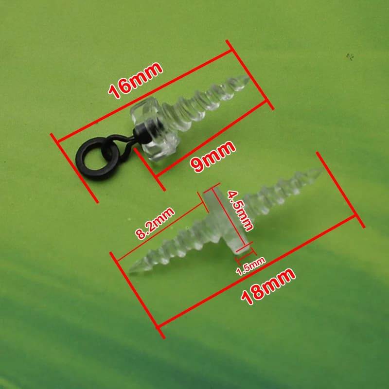 Vis double extrémité 10/20 pièces pour bouillettes pop-up et montages cheveu en pêche carpe