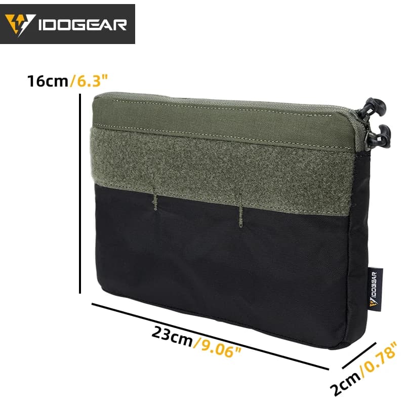 Poche rangement données tactiques IDOGEAR - Poche intérieure kangourou auto-agrippante pour équipements MOLLE