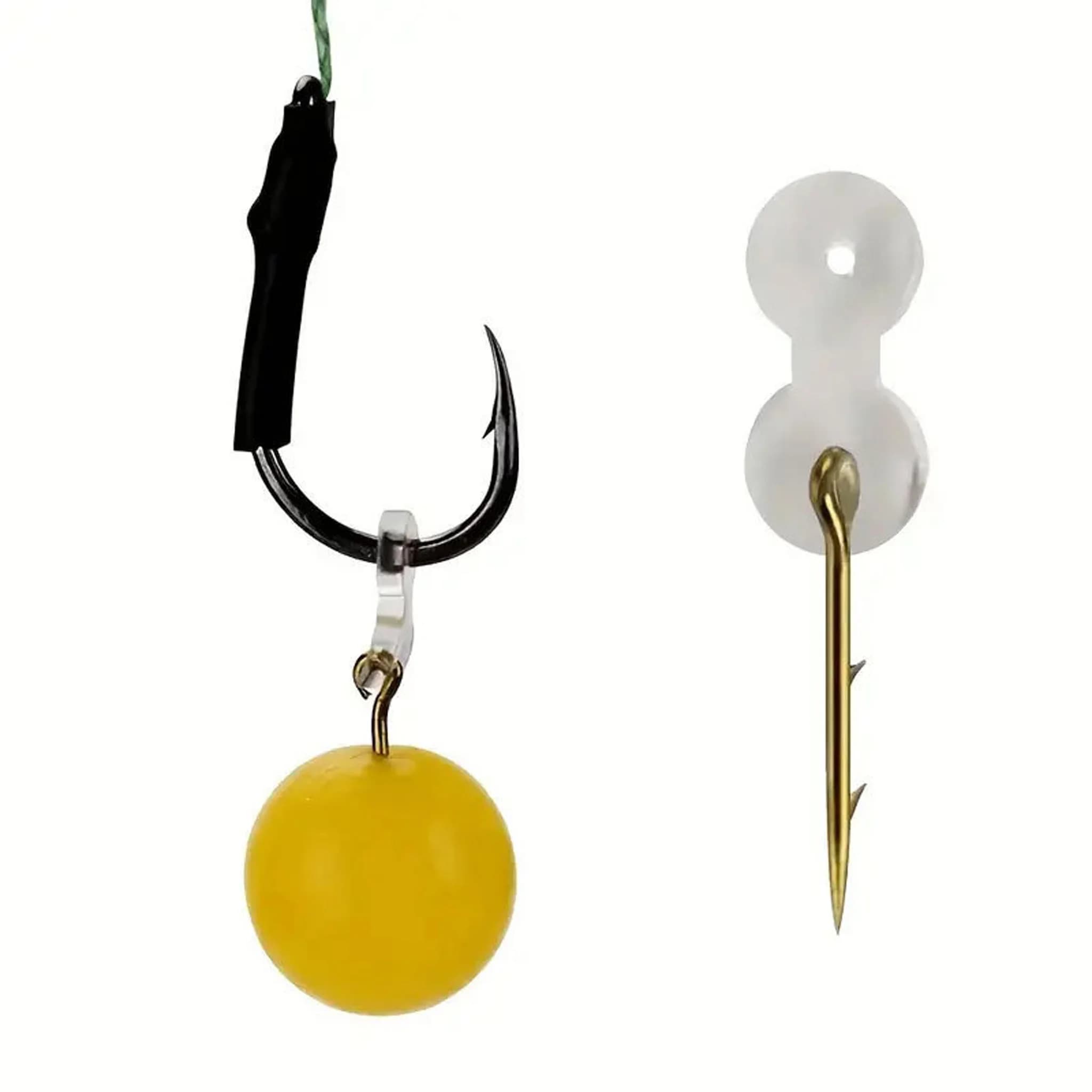 12 pics à appâts métalliques pour montages hair rig avec élastique transparent pour pêche à la carpe