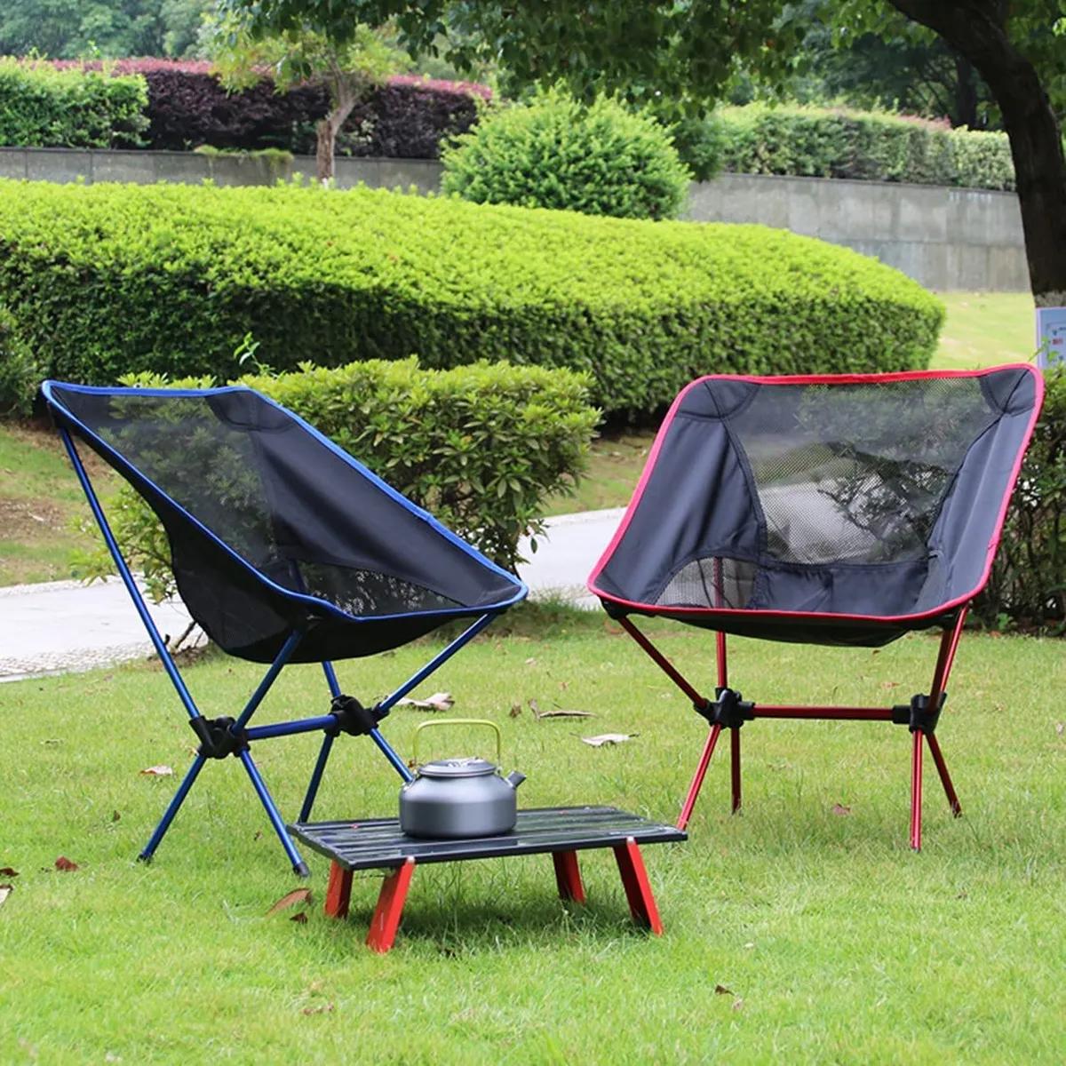 Chaise de pêche pliante ultralégère pour camping randonnée plage pique-nique portable et compacte