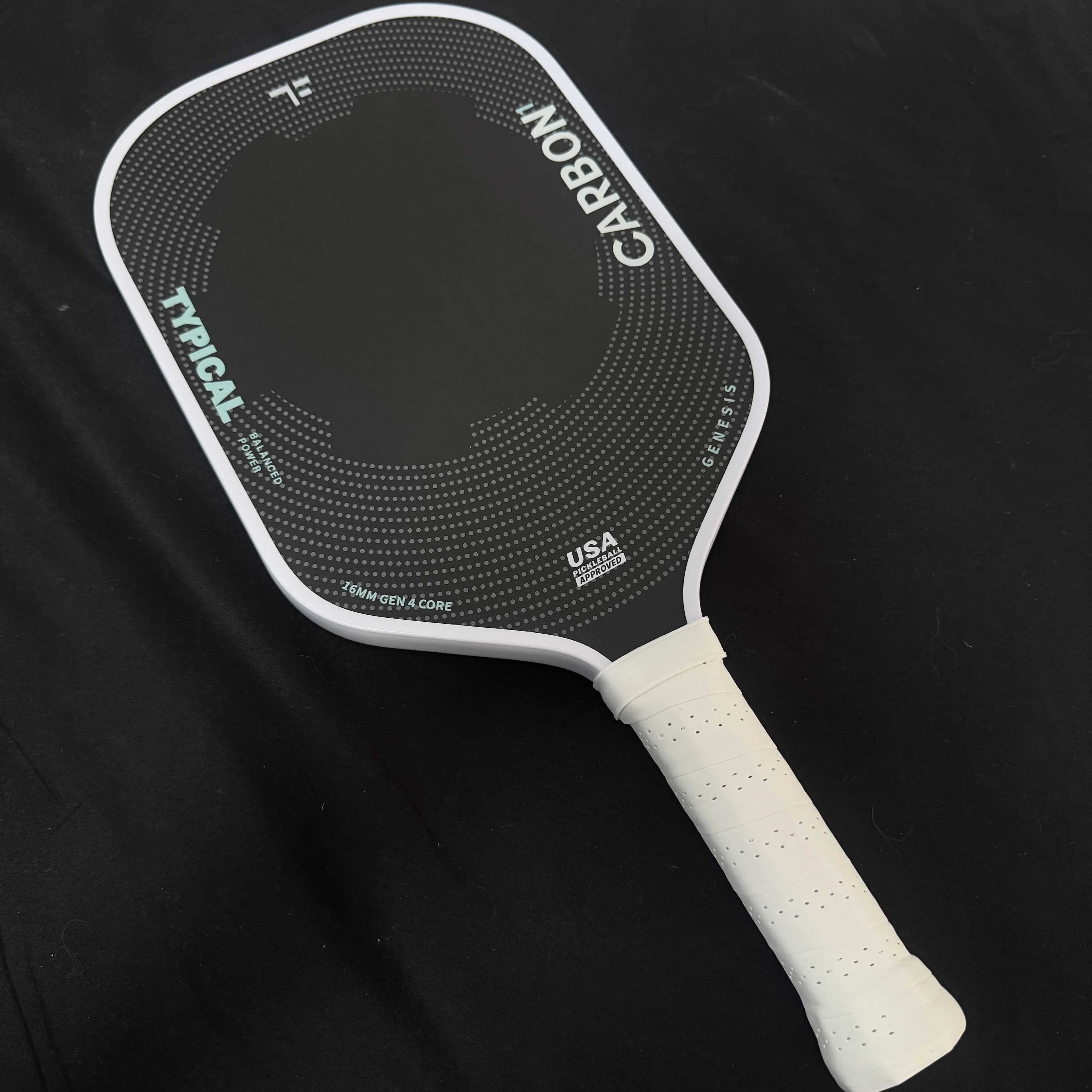 Raquette pickleball pressée à chaud T700 avec housse - Coeur mousse EPP 16MM grip antidérapant unisexe pêche