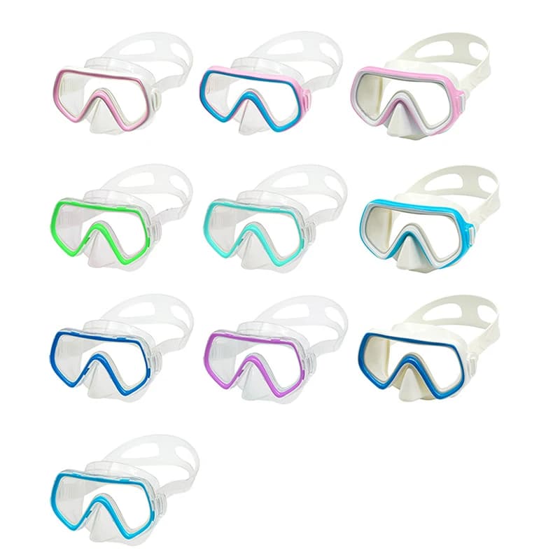 Masque de plongée panoramique HD anti-buée - Jupe silicone avec couvre-nez - Équipement natation