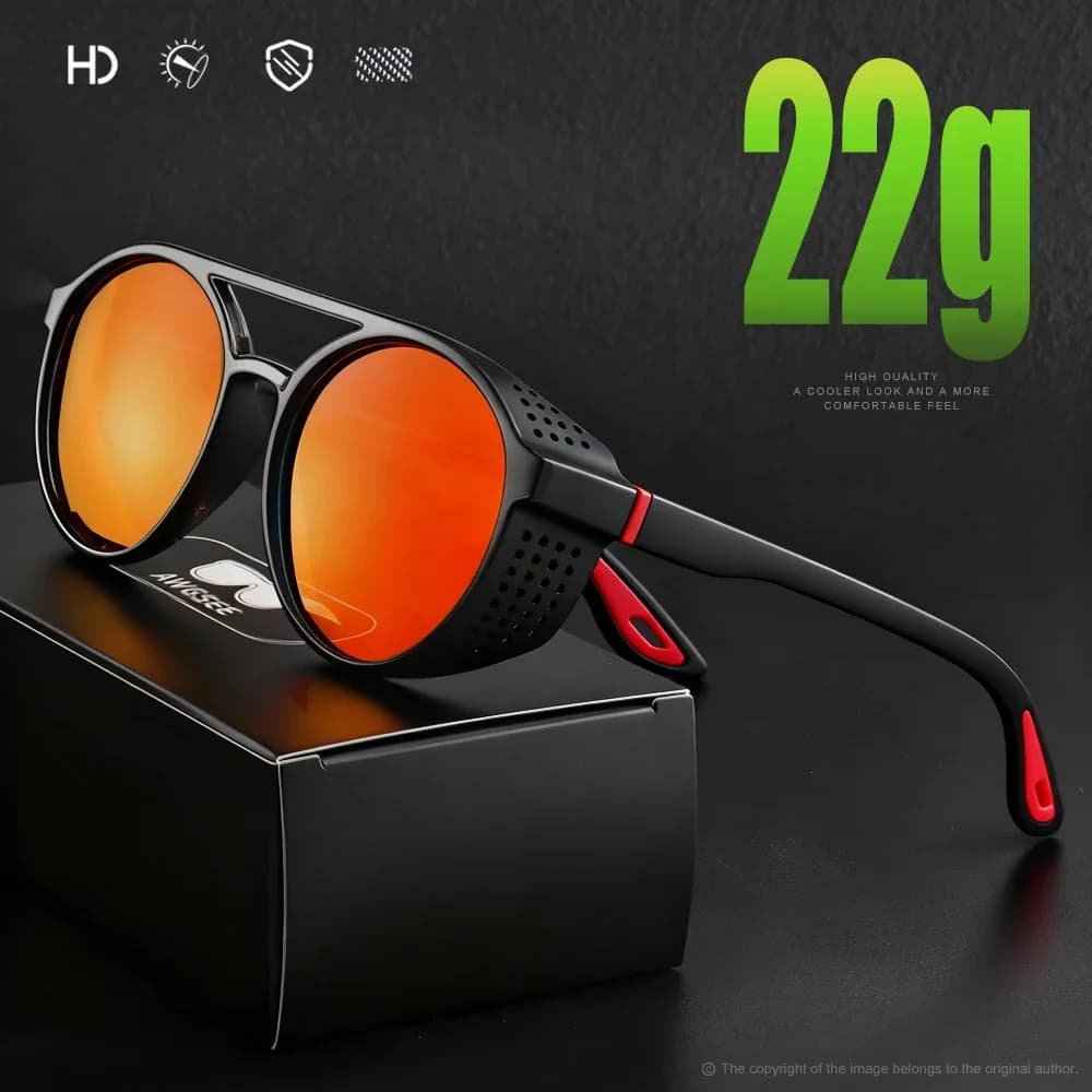 Lunettes de pêche polarisées Steampunk pour homme et femme - Protection UV et vision claire
