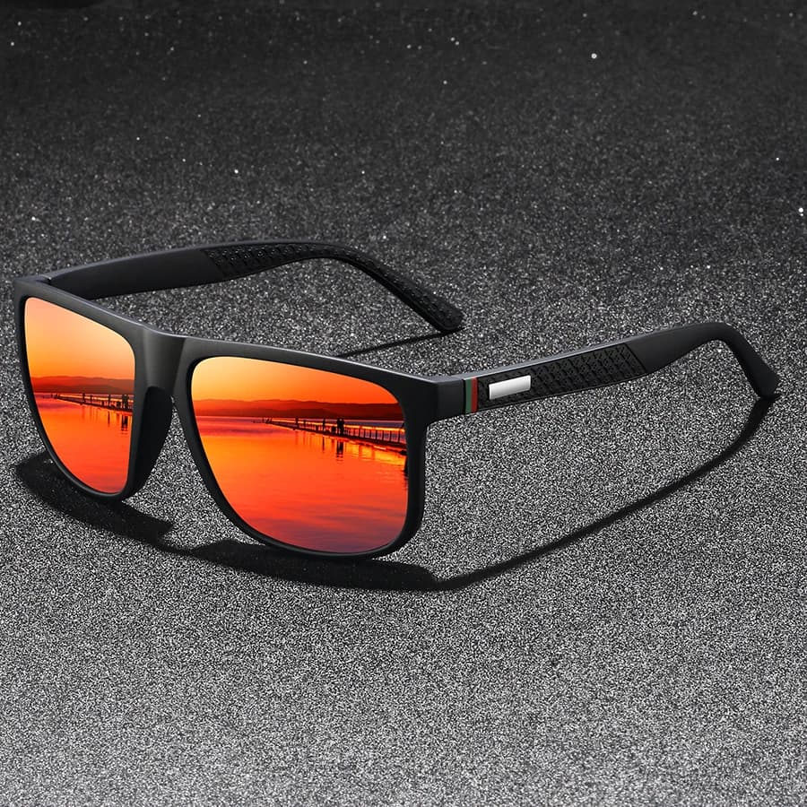 Lunettes de soleil outdoor carrées populaires pour pêche randonnée conduite - Classique homme femme