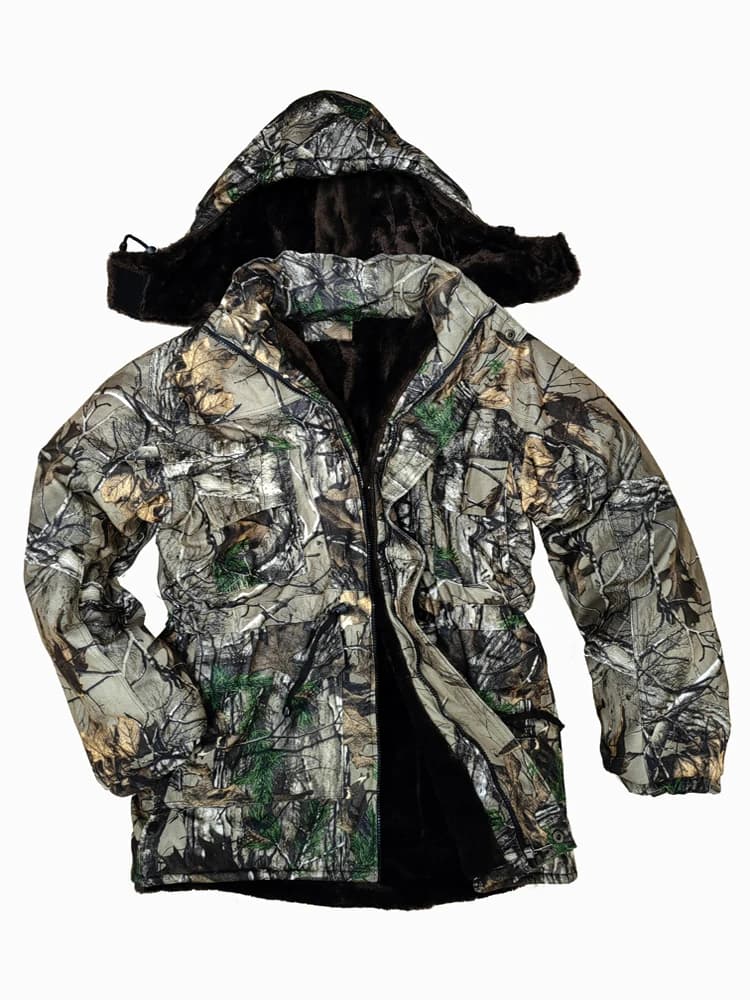 Combinaison thermique imperméable camouflage arbre pour pêche hivernale et activités outdoor