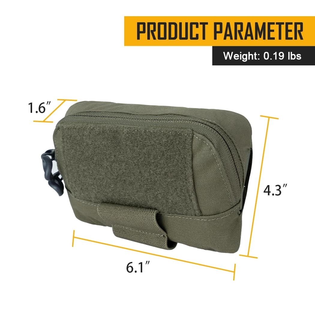 Poche rangement admin tactique IDOGEAR MOLLE sac pêche ceinture multi-usage zippé