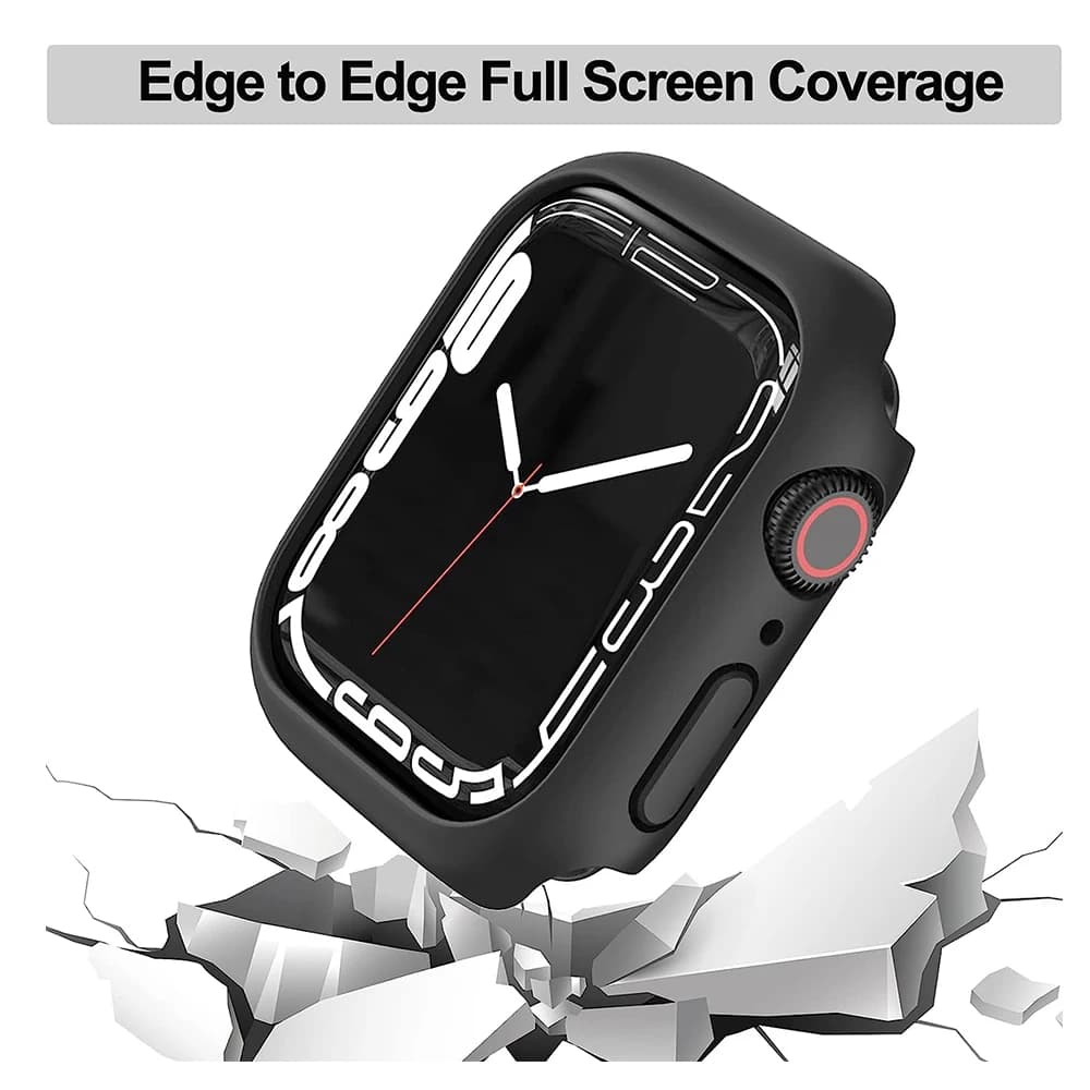 Verre trempé + coque PC pour Apple Watch Ultra 3 2 - protection complète pêche