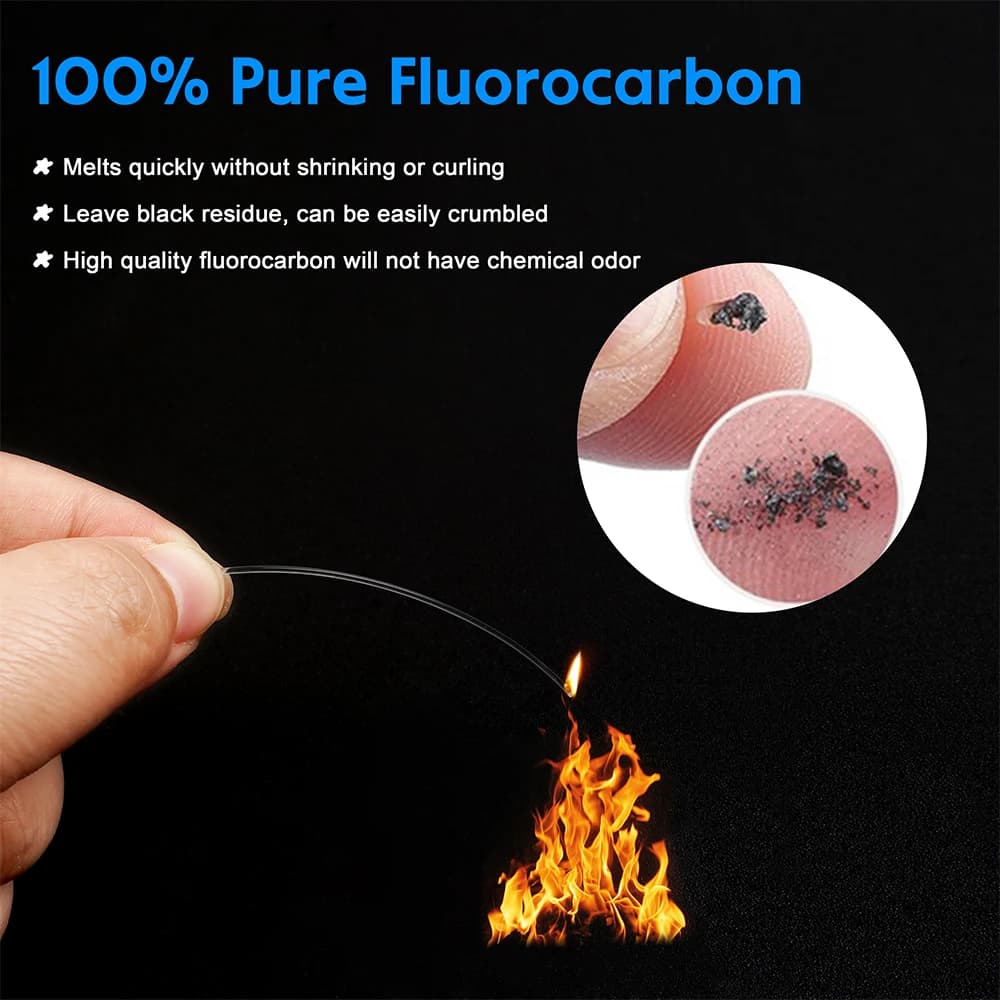 10 bas de ligne fluorocarbone 20-50LB avec émerillon - Invisibles sous l'eau pour montages leurres