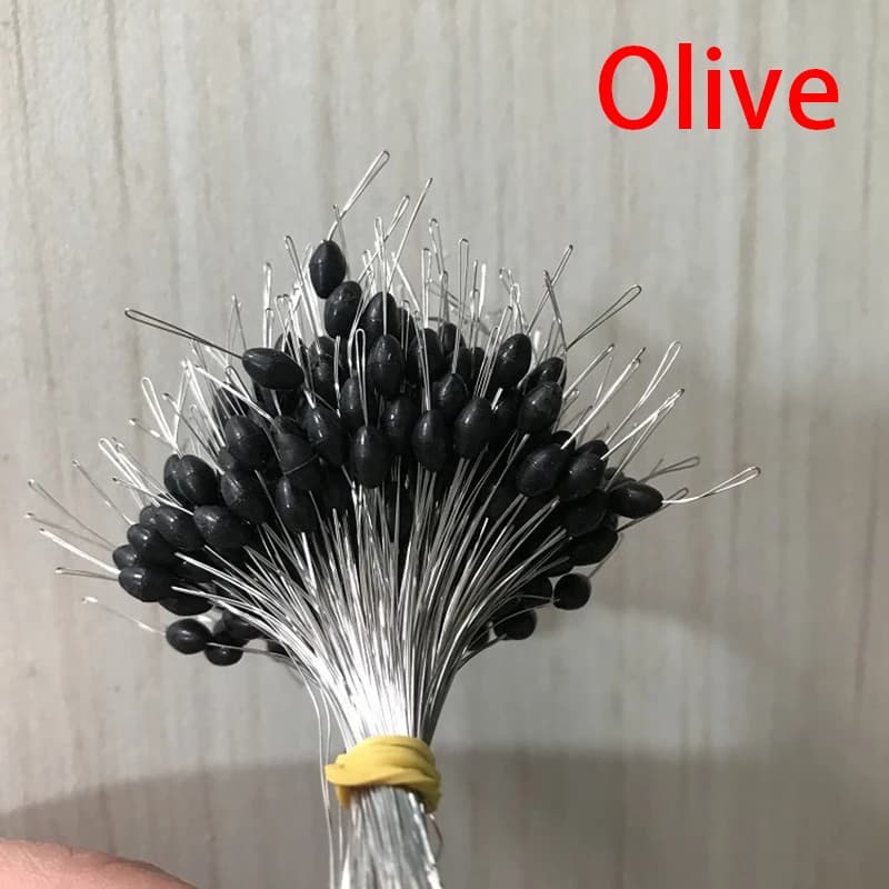 300 stop-floats noirs en silicone pour pêche - Connecteurs anti-résistance pour ligne de pêche et flotteurs