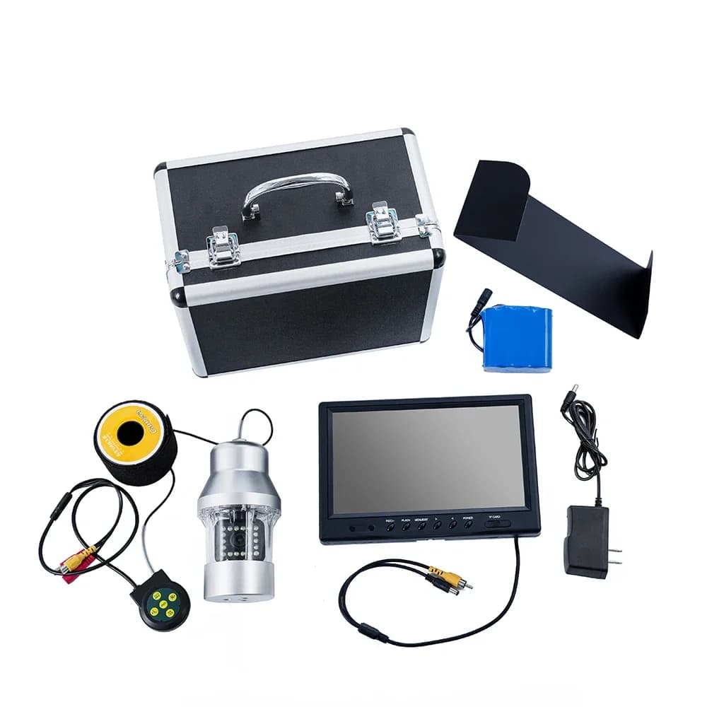 Système de surveillance F08AL avec caméra sous-marine rotative 360° et écran LCD 9 pouces pour pêche