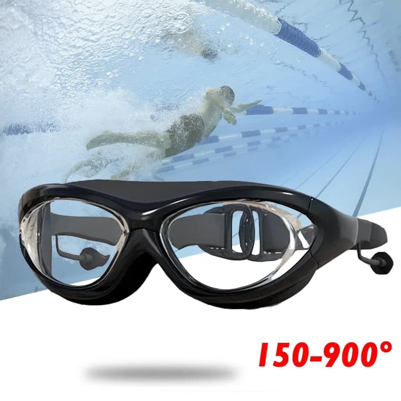 Lunettes de natation correctrices dioptrie -2 à -9 myopie transparentes anti-UV anti-buée sans étui
