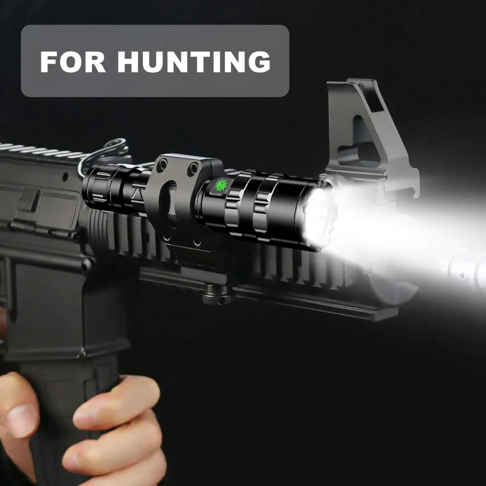 Lampe torche tactique professionnelle reconnaissance nocturne LED rechargeable étanche chasse extérieur