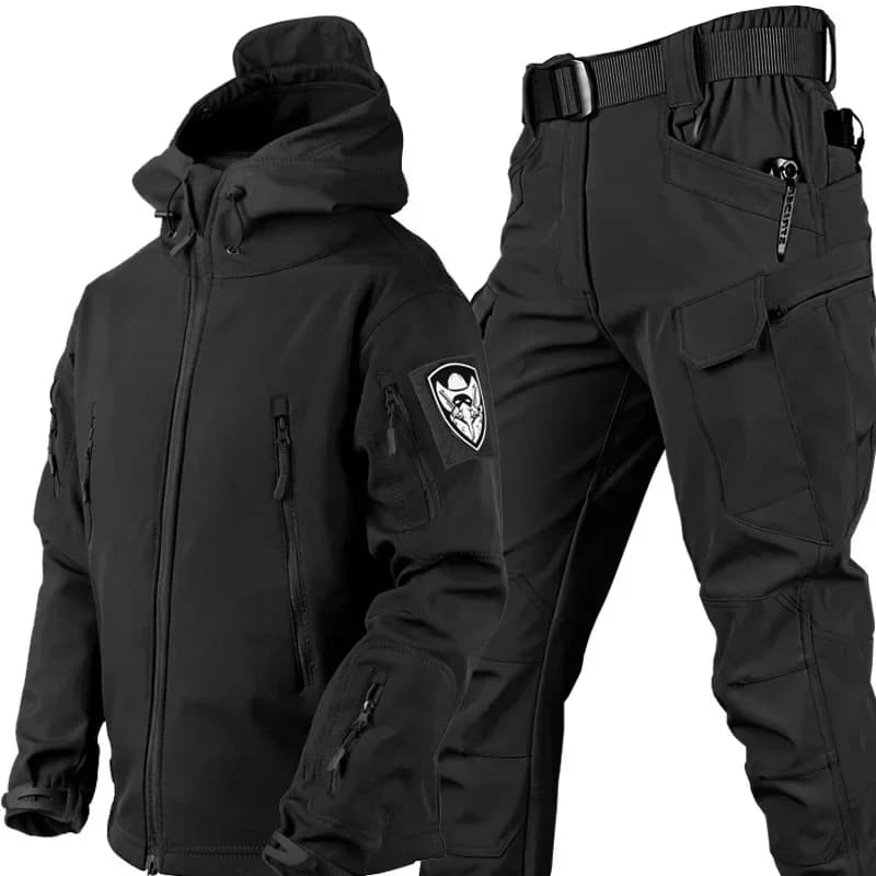 Combinaison Shark Skin softshell hiver - Tenue pêche chaude et respirante pour conditions extrêmes