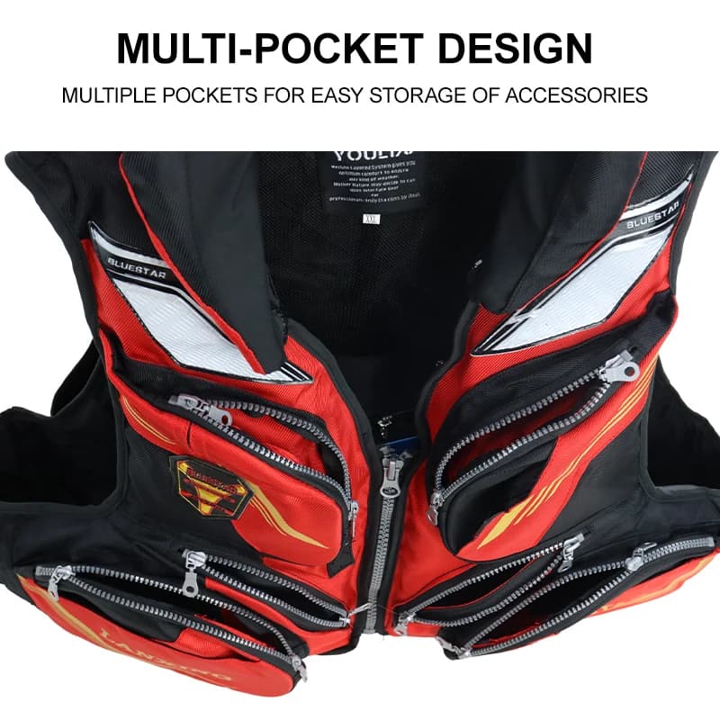 Veste de pêche à roche avec flottabilité 7.5kg - Vêtement technique pêche homme - Veste multifonction ZYZHE