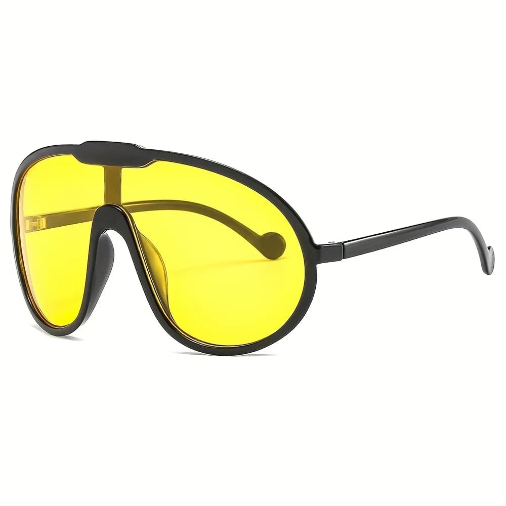Lunettes de soleil carrées surdimensionnées vintage punk UV400 pour femmes et hommes