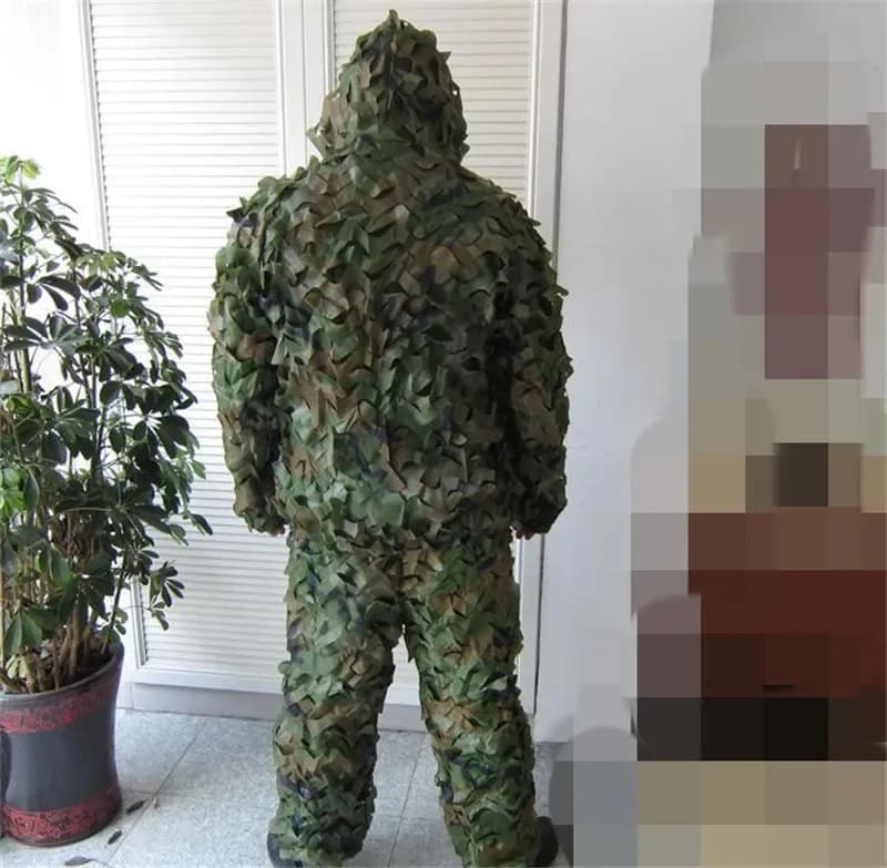 Costume ghillie bionique léger été pour paintball et pêche en forêt avec camouflage forestier