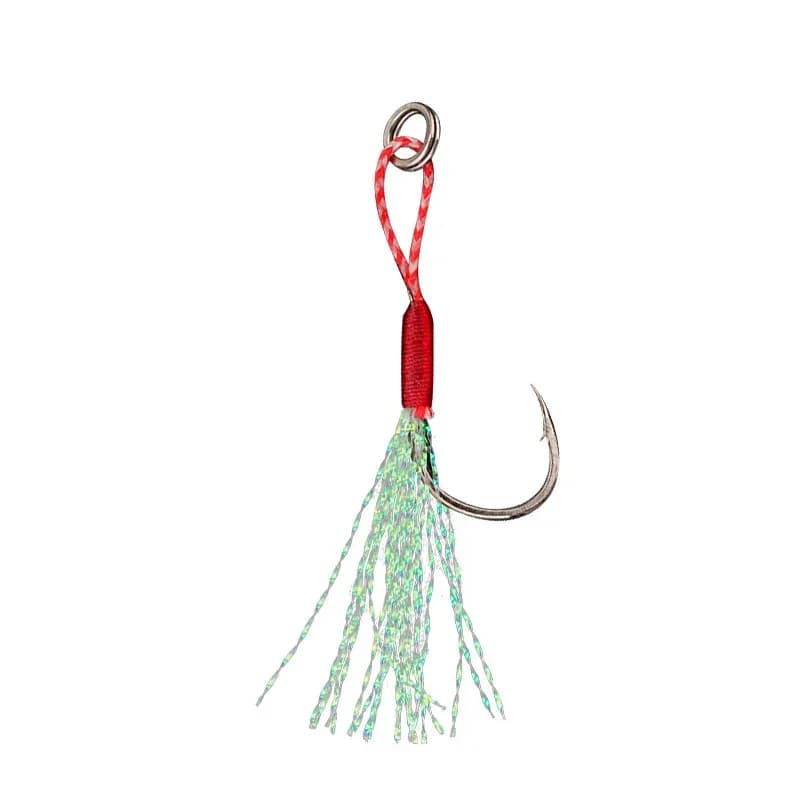 Hameçons assistés à plume pour slow jigging, acier haute carbone, 20 à 100 pièces pour pêche en mer
