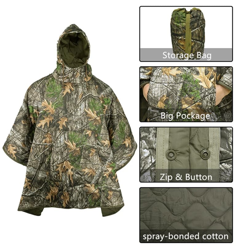 Combinaison ghille imperméable pêche couverture chaude sac de couchage uniforme tactique airsoft équipement camping