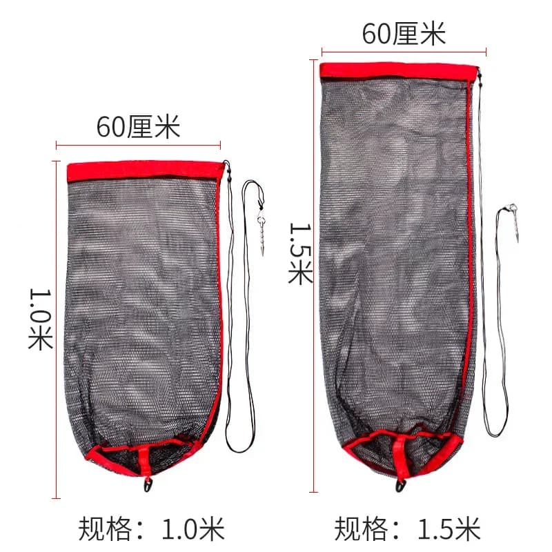 Filet de pêche pliable à mailles épaisses - Sac de transport pour poissons vivants et matériel