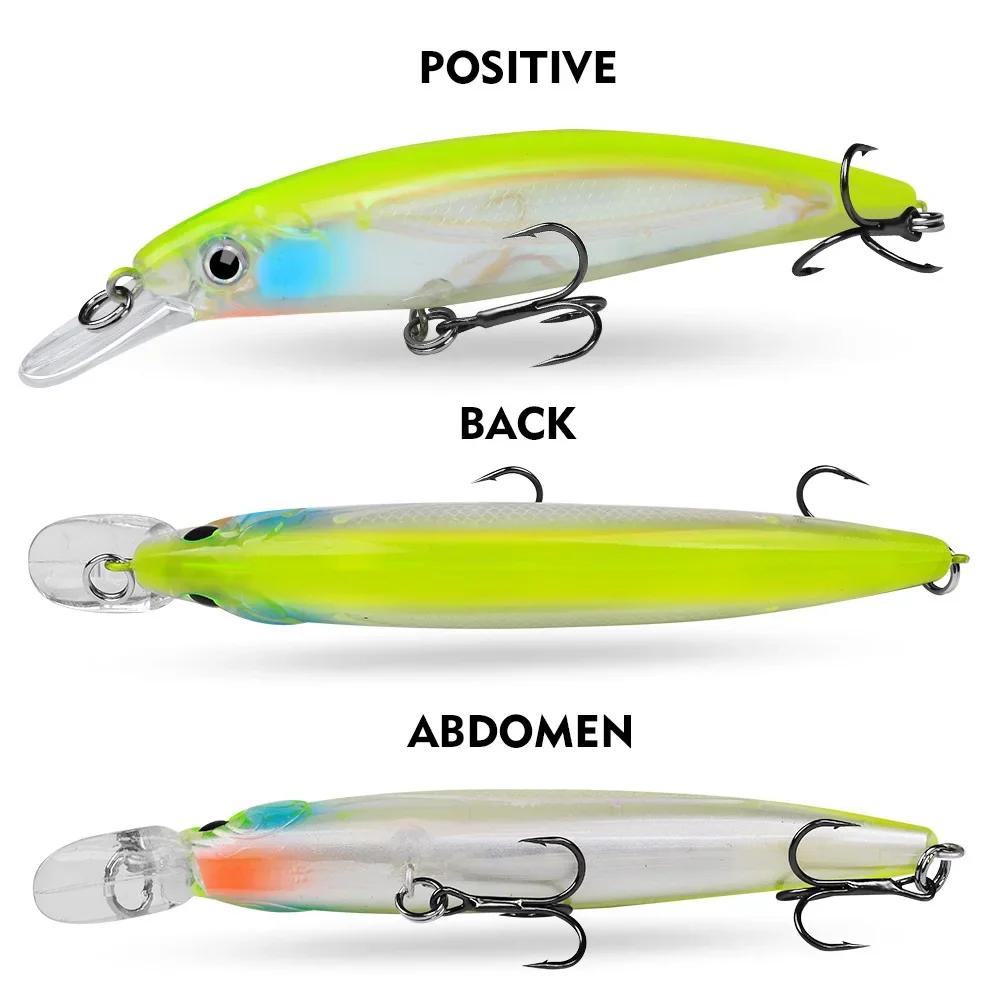 Leurre minnow lumineux 7g 14g 40g - appât bionique flottant longue portée pour pêche