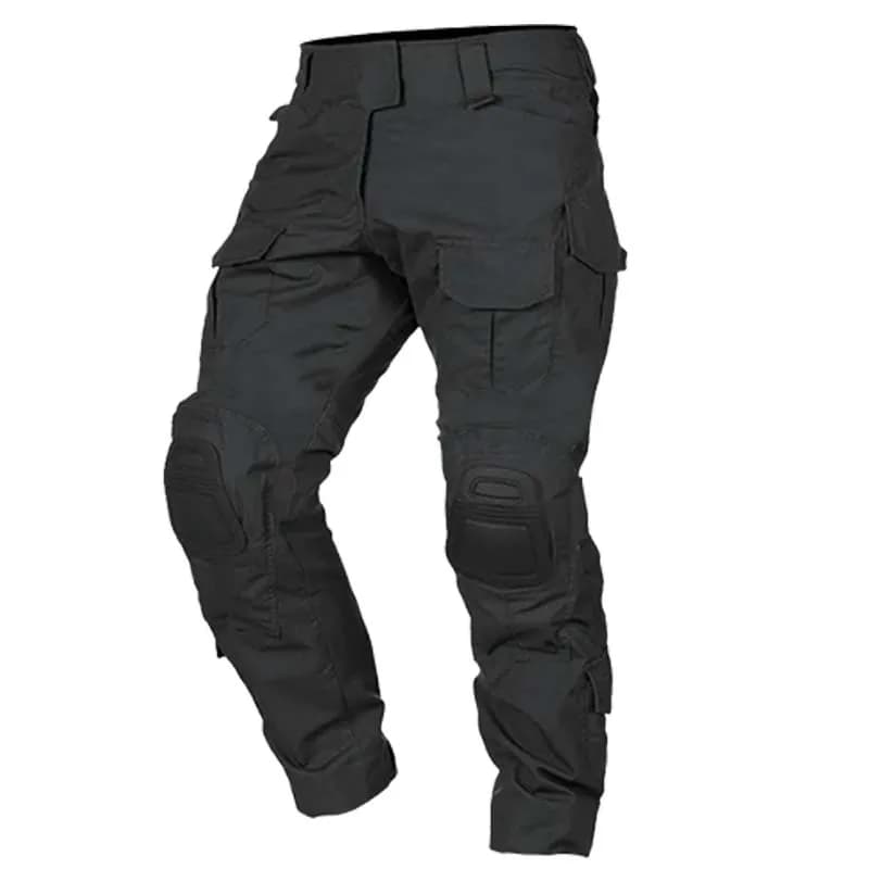 Pantalon tactique pêche camouflage respirant imperméable avec genouillères intégrées pour hommes