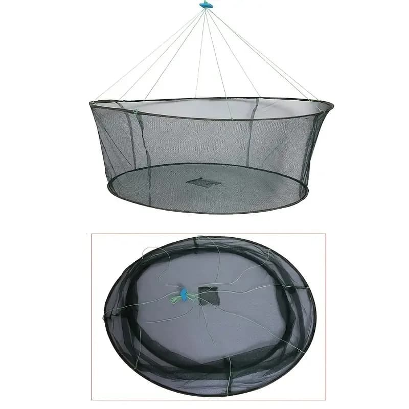 Filet élastique pliant 80cm pour crevettes anguilles et crabes piège à appâts pêche casting