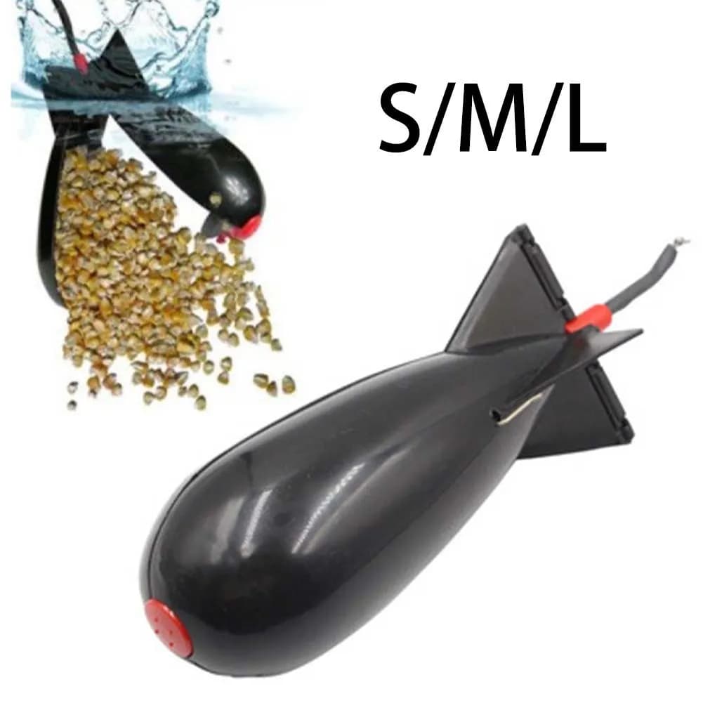 Feeder Rocket Carpe - Lanceur Appâts Spod Bomb Flotteur Porte-Leurres Accessoire Pêche Noir Professionnel
