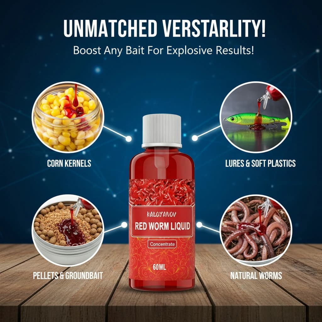 Attractant liquide vers de sang concentré 60ml extrait bloodworm pour pêche carpe match rapide