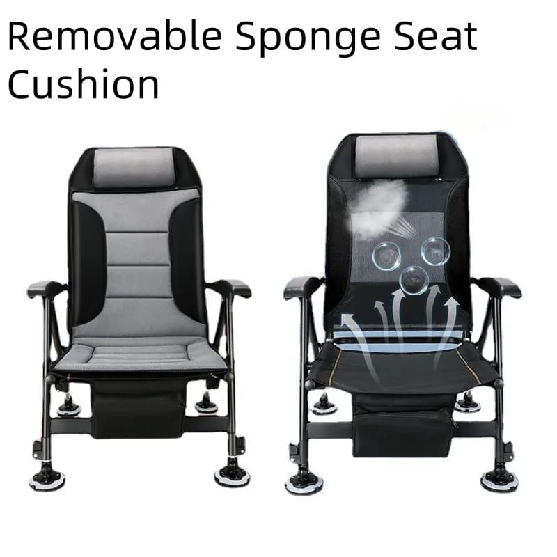 Chaise pêche télescopique réglable pliante camping extérieur équipement pêcheur portable