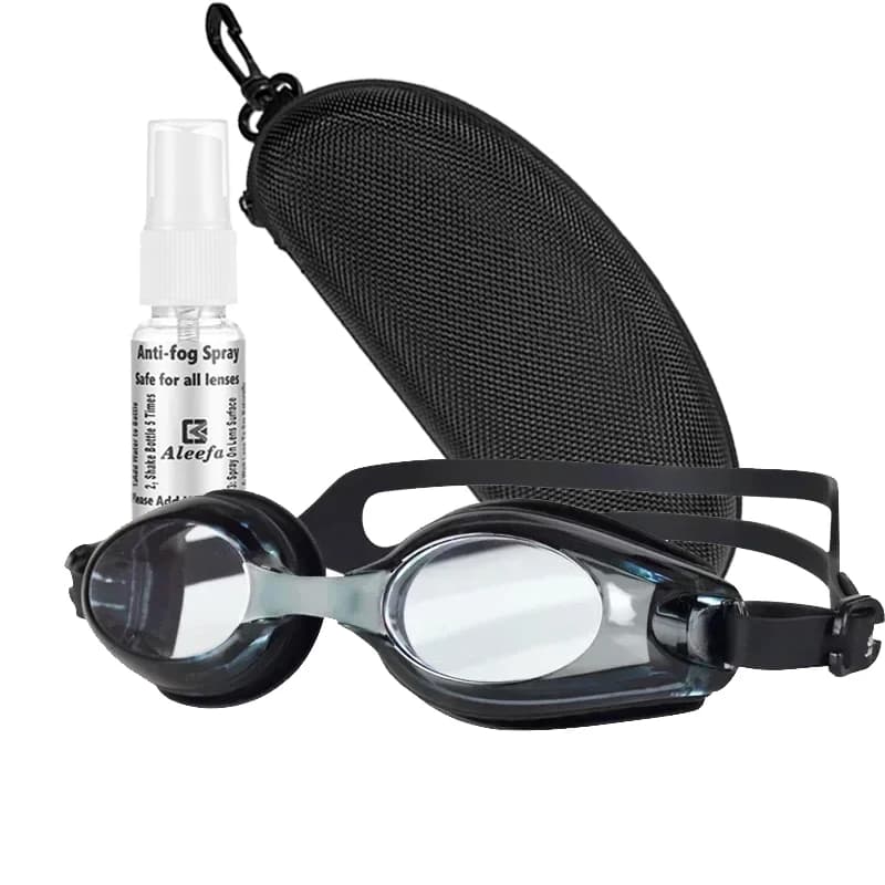 Lunettes de natation enfants 4-14 ans avec verres correcteurs et spray anti-buée - Sécurité et confort