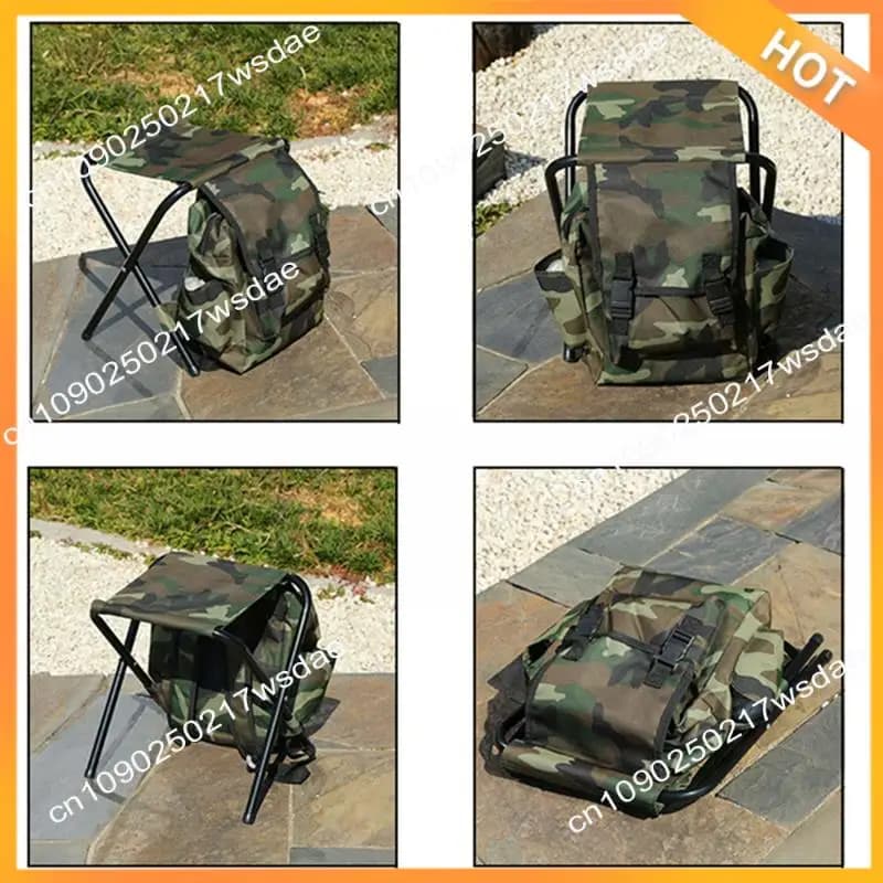 Chaise refroidissante sac à dos X08A portable pliable siège tabouret pêche équipement extérieur camping randonnée
