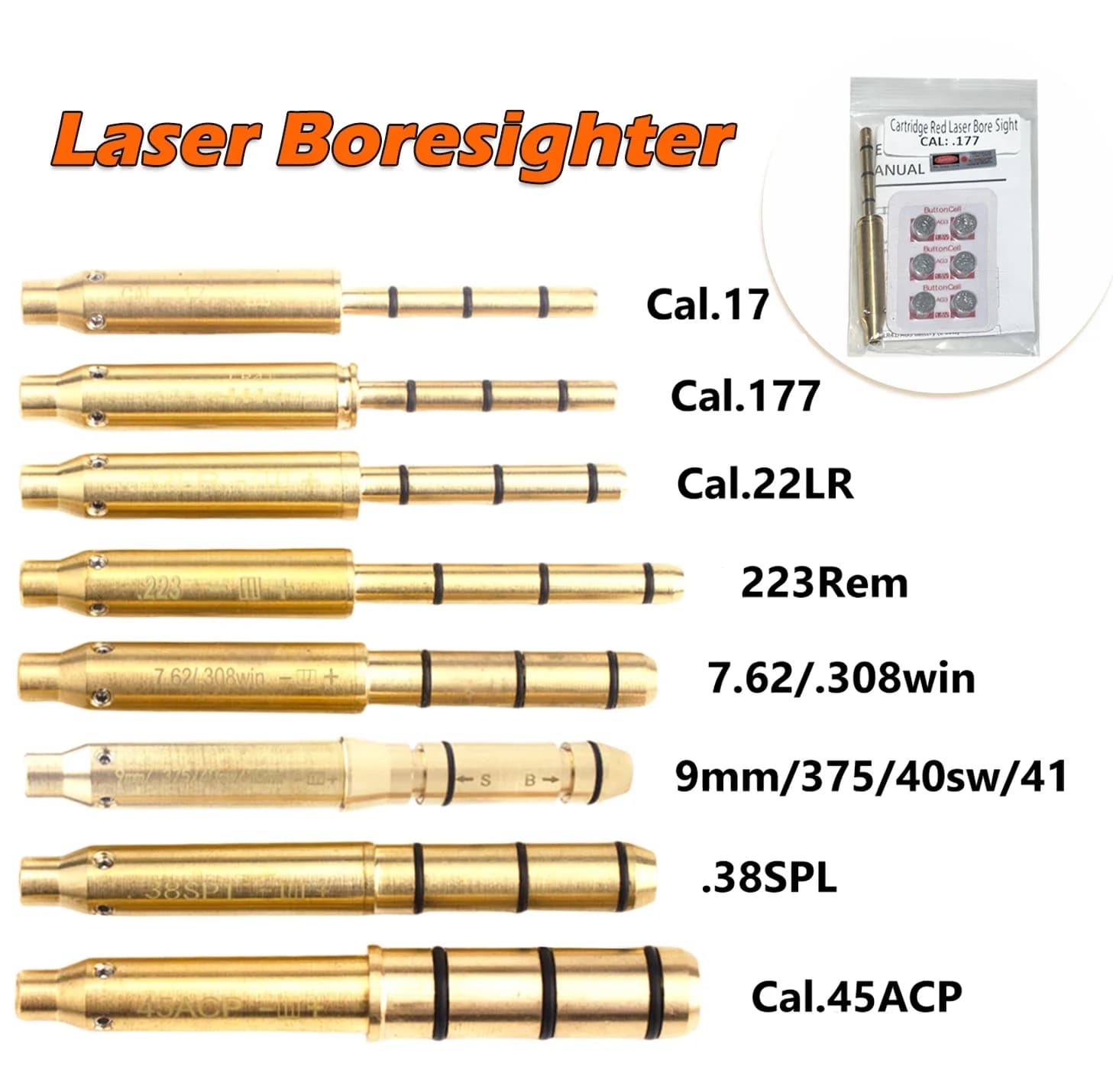 Viseur laser de calibrage pour fusil de pêche 7.62 à .22LR - Précision et entraînement