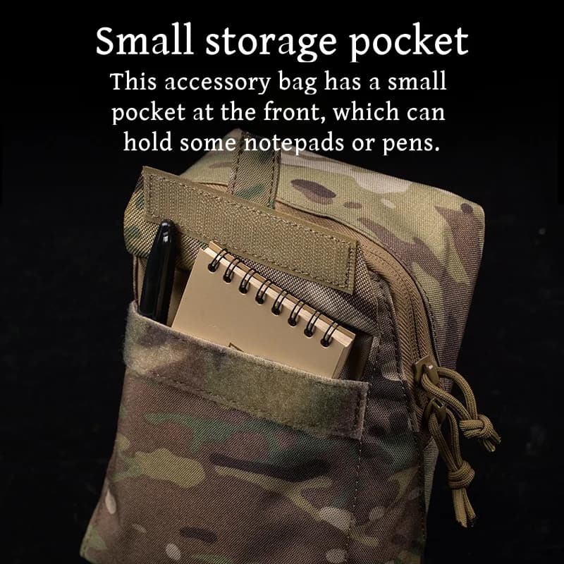 Sac de rangement multifonction portable camouflage MOLLE - Accessoire tactique pêche et chasse