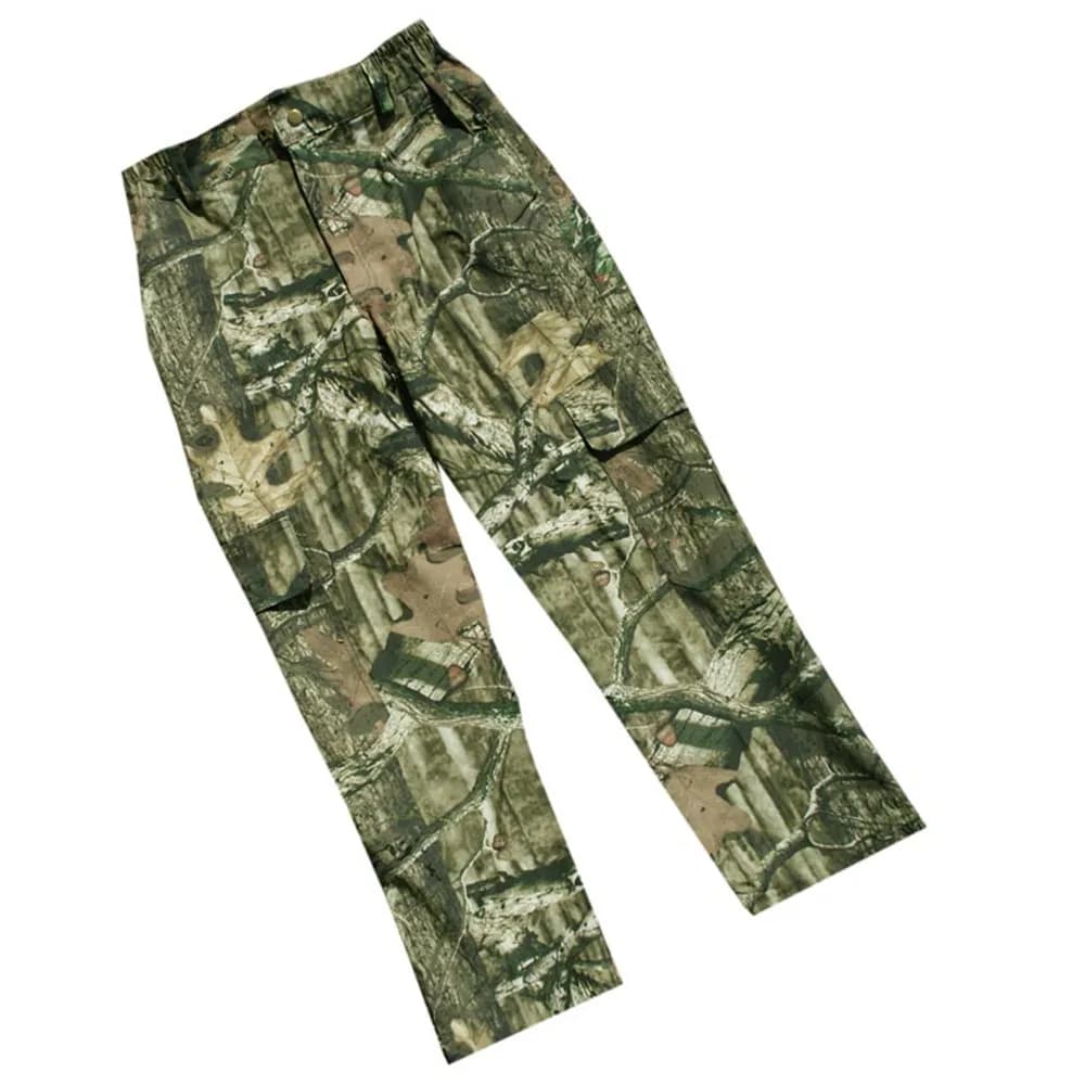 Tenue pêche chasse été camouflage feuilles vertes 100% coton - chemise manches longues pantalon protection solaire
