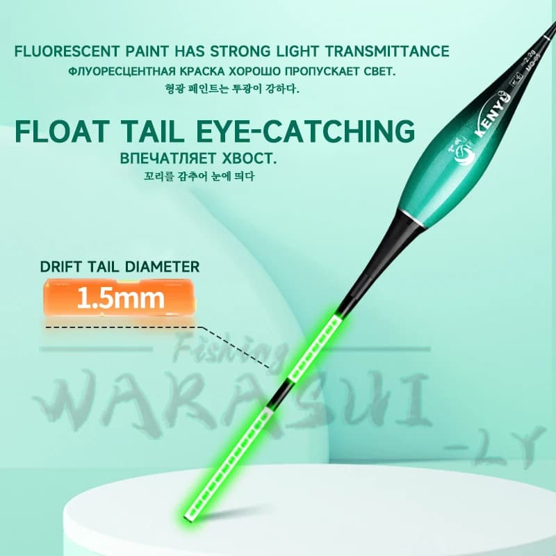 Set de 2 flotteurs électroniques LED haute sensibilité vert et rouge pour la pêche de nuit 2024