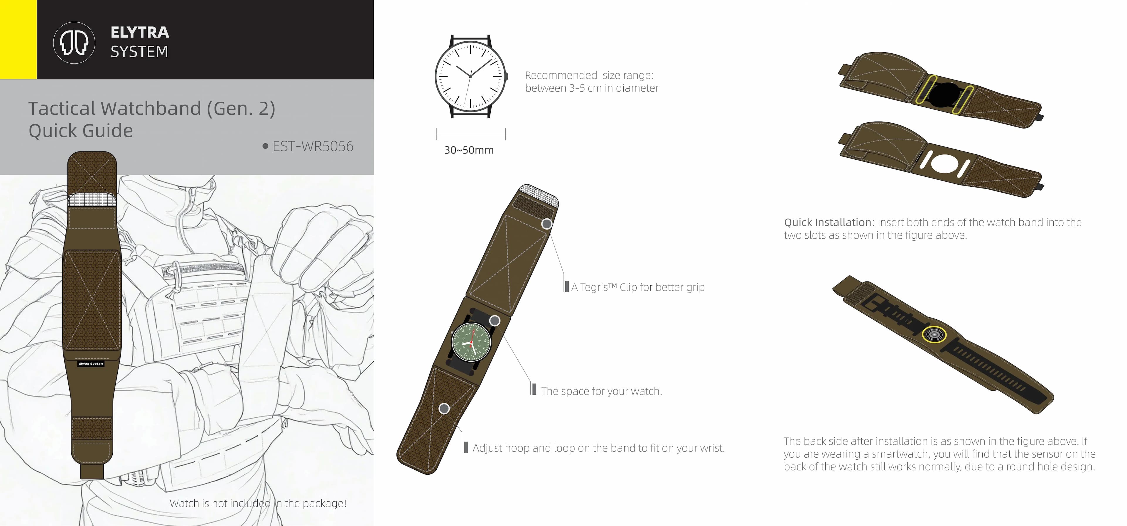 Bracelet montre tactique camouflage pêche - Sangle nylon robuste sport outdoor