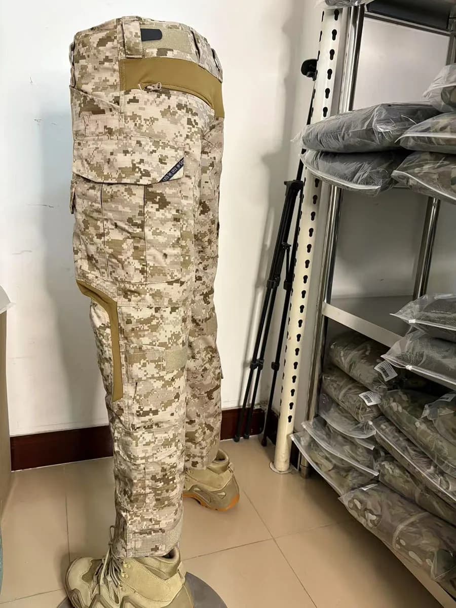 Pantalon tactique AOR1 polyester-coton homme - Pêche désert, digital, entraînement armée fans