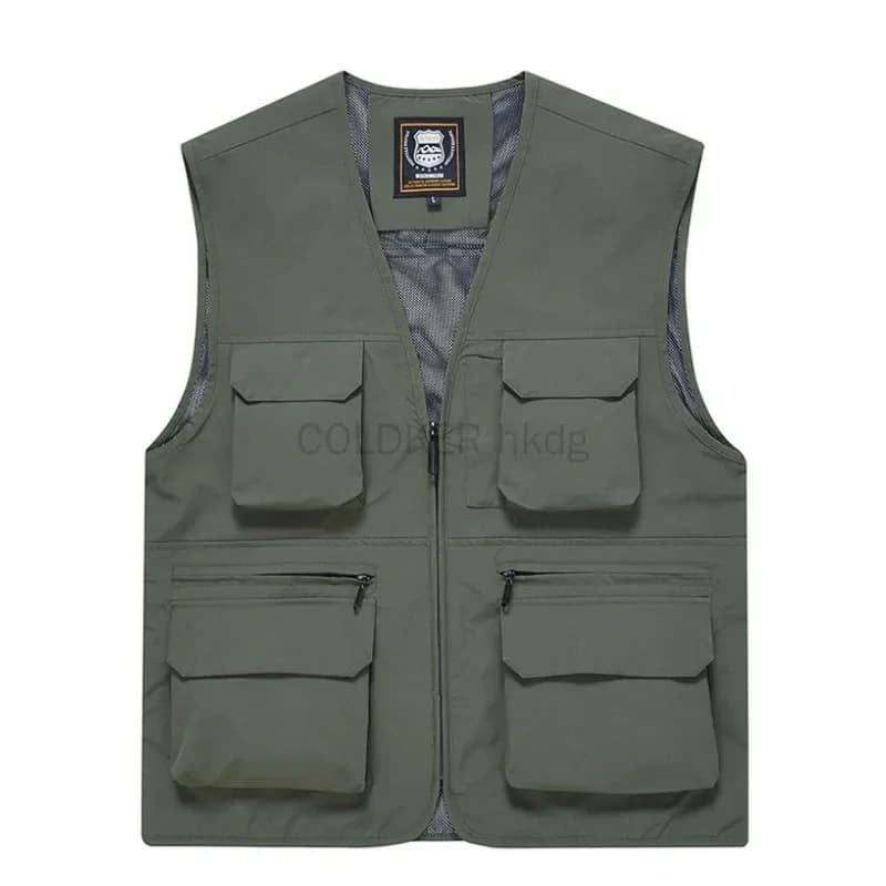 Gilet de pêche haute visibilité été jaune avec poches multiples - Veste utilitaire pour activités extérieures