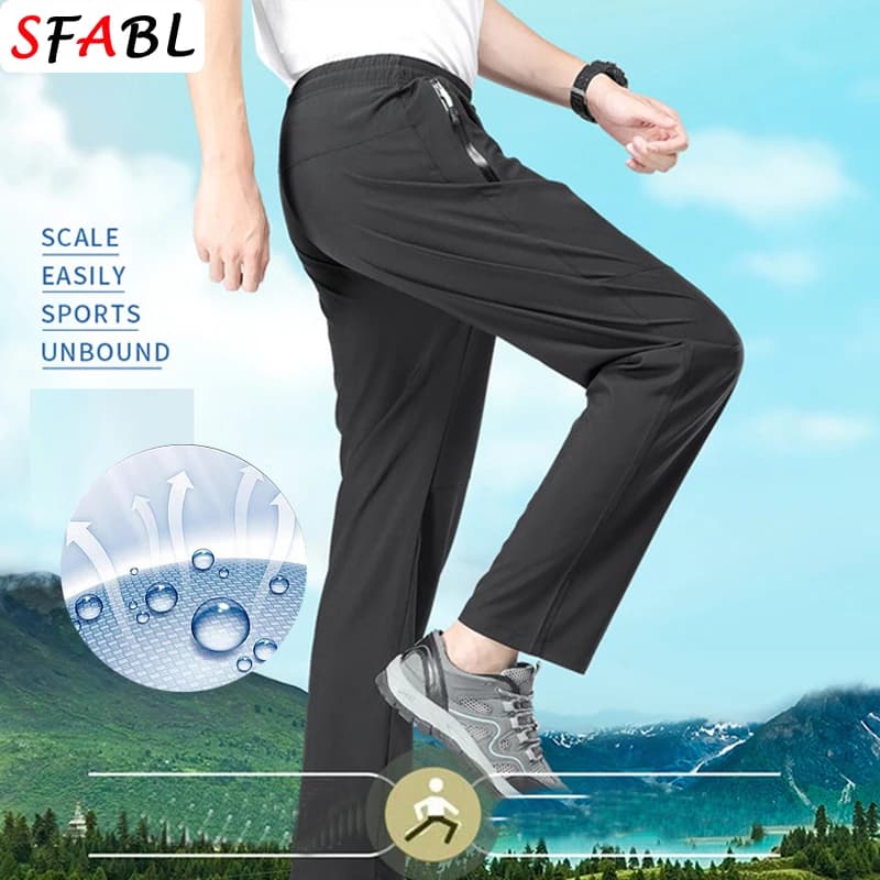 Pantalon randonnée pêche 5XL stretch homme - Séchage rapide et poches zippées pratiques