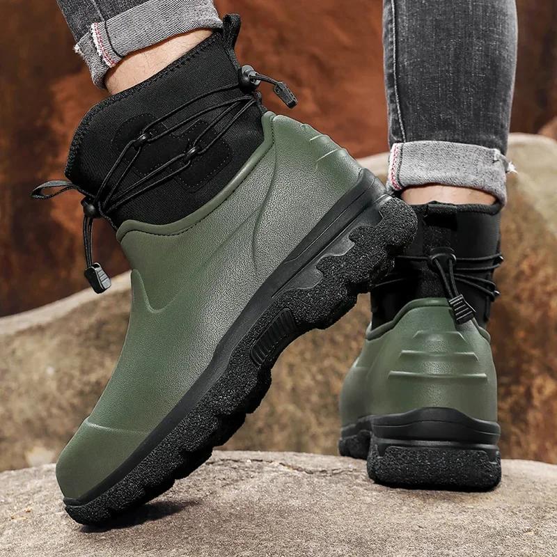 Bottes neige homme hiver montagne doublées polaire étanches antidérapantes chaudes chaussures outdoor
