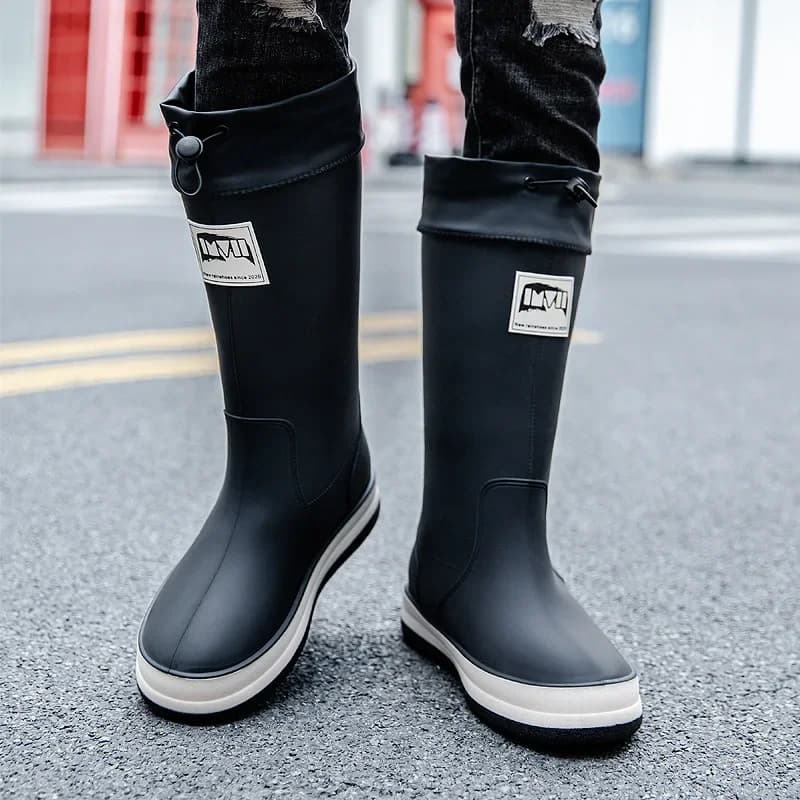 Bottes de pluie couple mode haute qualité - Chaussures élastiques imperméables export pêche antidérapantes