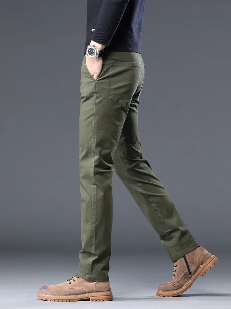 Pantalon business décontracté sans repassage pour hommes - Droit élastique 4 couleurs - Bureau pêche