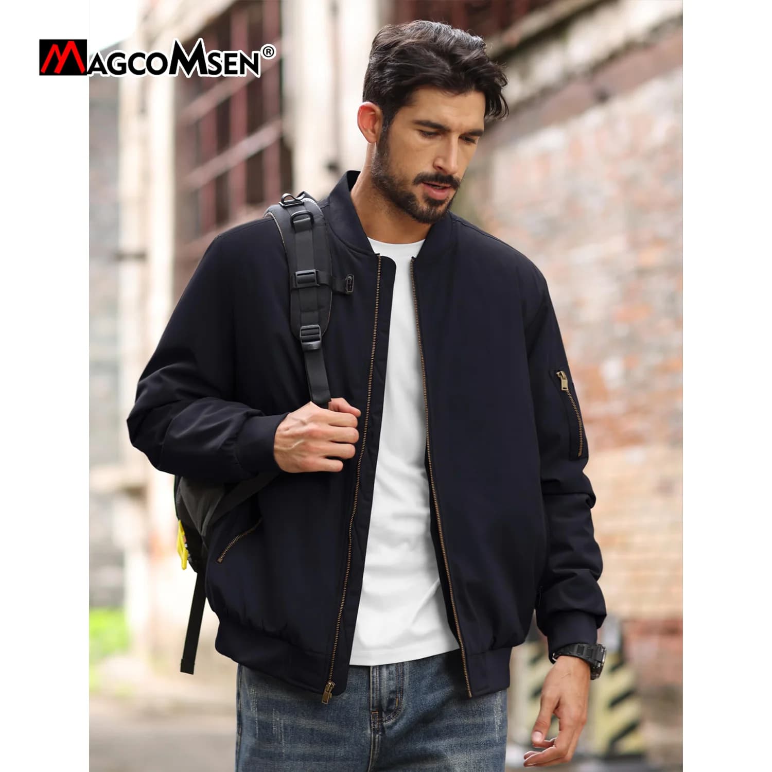 Veste aviateur pêche homme MAGCOMSEN - Vêtement chaud et coupe-vent pour pêche hivernale